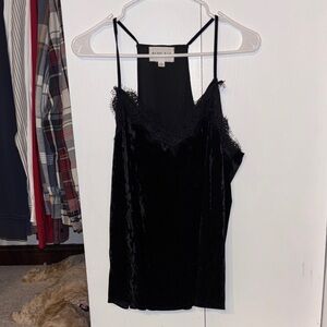 Olive & Oak Black Velvet Tank Top
